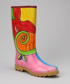 Painted gumboots